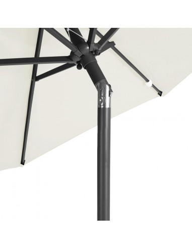 Ombrellone Giardino con Palo in Acciaio Bianco 225x225x212 cm
