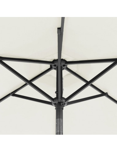 Ombrellone Giardino con Palo in Acciaio Bianco 225x225x212 cm