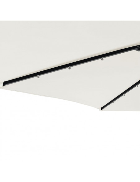 Ombrellone Giardino con LED Palo Acciaio Bianco 225x225x212 cm