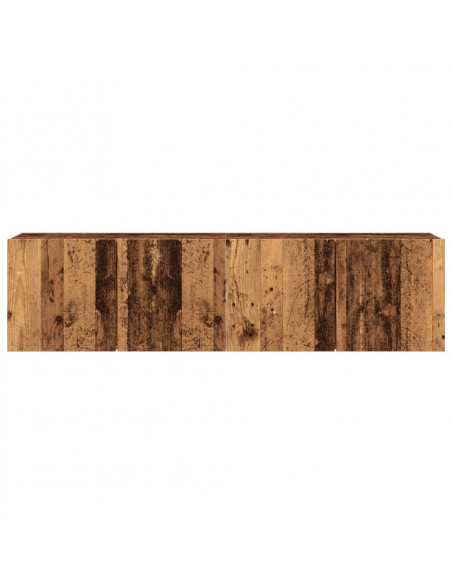 Mobili TV a Parete 2pz Legno Antico 80x30x41 cm