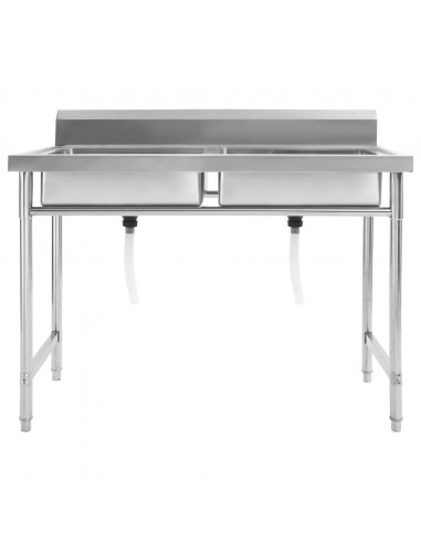 Lavello da Cucina a Doppia Vasca in Acciaio Inox