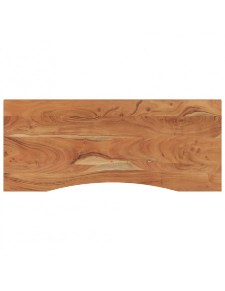Piano Scrivania 110x50x2,5cm Rettangolare Legno Massello Acacia