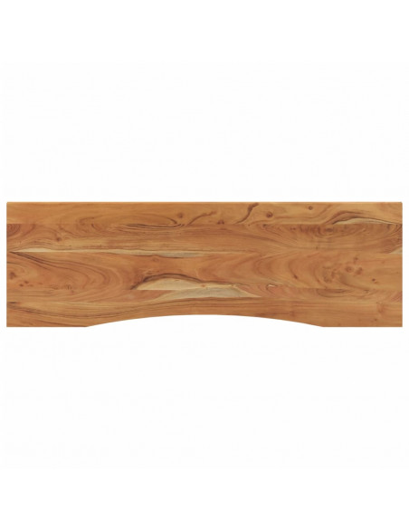 Piano Scrivania 140x50x2,5cm Rettangolare Legno Massello Acacia