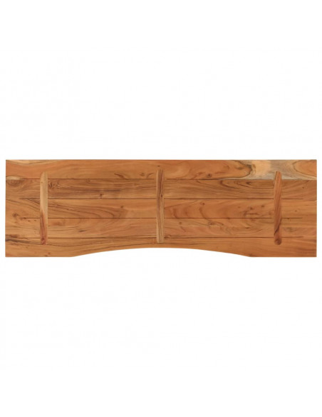 Piano Scrivania 140x50x2,5cm Rettangolare Legno Massello Acacia