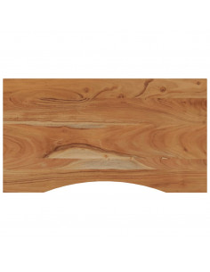 Piano Scrivania 100x50x2,5cm Rettangolare Legno Massello Acacia 2