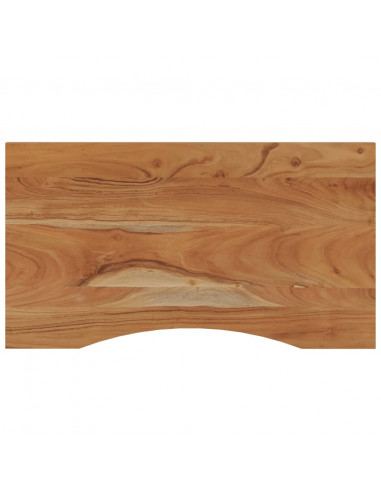 Piano Scrivania 100x50x2,5cm Rettangolare Legno Massello Acacia