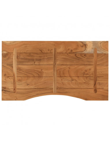 Piano Scrivania 100x50x2,5cm Rettangolare Legno Massello Acacia