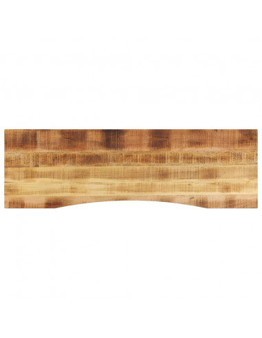 Piano Scrivania con Curva 160x50x2,5cm Massello Grezzo di Mango