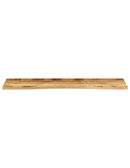 Piano Scrivania con Curva 160x50x2,5cm Massello Grezzo di Mango