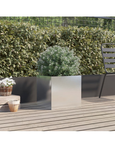 Fioriera Argento 42x40x39 cm in Acciaio Inox