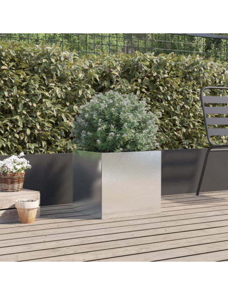 Fioriera Argento 42x40x39 cm in Acciaio Inox