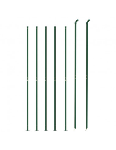 Recinzione Metallica con Flangia Verde 2x10 m