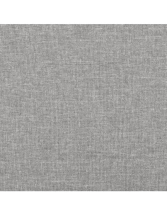 Testiera ad Orecchio Grigio Chiaro 203x23x118/128 cm in Velluto