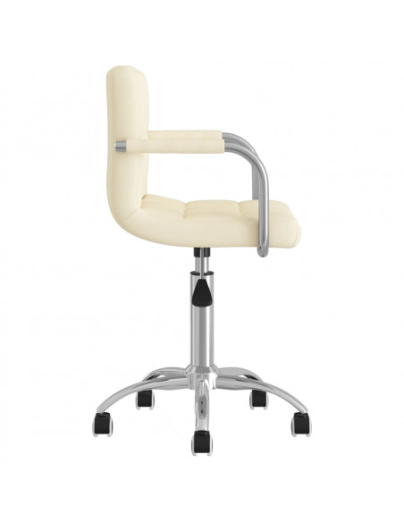 Sedia da Ufficio Girevole Crema in Tessuto