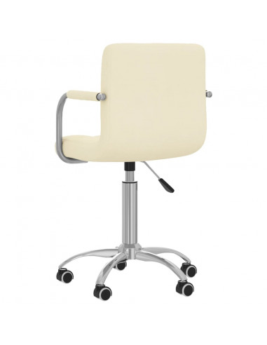 Sedia da Ufficio Girevole Crema in Tessuto