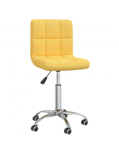 Sedia da Ufficio Girevole Giallo Senape in Tessuto