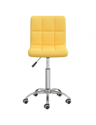 Sedia da Ufficio Girevole Giallo Senape in Tessuto