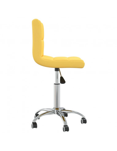 Sedia da Ufficio Girevole Giallo Senape in Tessuto