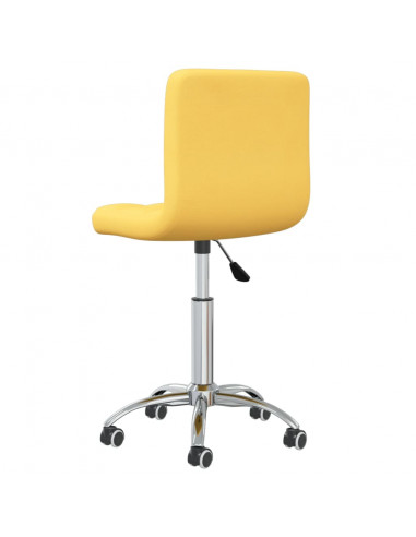 Sedia da Ufficio Girevole Giallo Senape in Tessuto