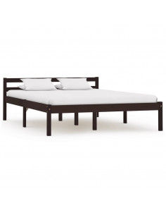 Giroletto Marrone Scuro in Legno Massello di Pino 140x200 cm 2