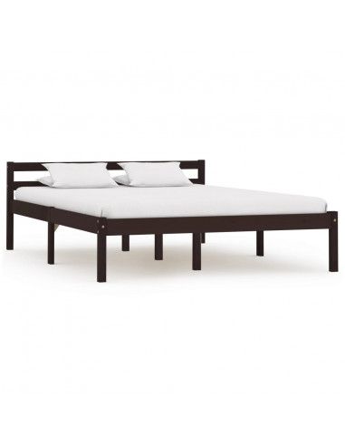 Giroletto Marrone Scuro in Legno Massello di Pino 140x200 cm