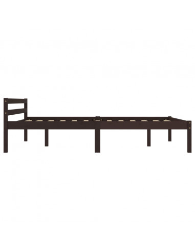 Giroletto Marrone Scuro in Legno Massello di Pino 140x200 cm