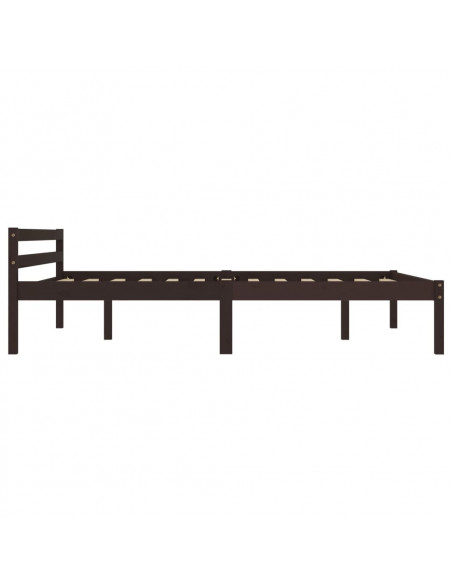 Giroletto Marrone Scuro in Legno Massello di Pino 140x200 cm