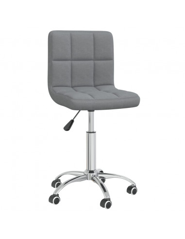 Sedia da Ufficio Girevole Grigio Chiaro in Tessuto