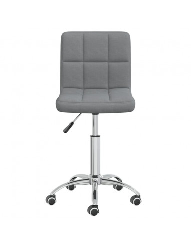 Sedia da Ufficio Girevole Grigio Chiaro in Tessuto