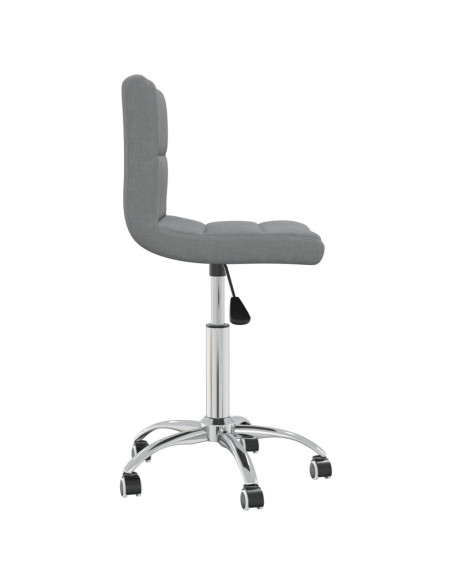 Sedia da Ufficio Girevole Grigio Chiaro in Tessuto