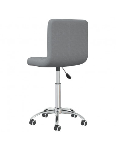 Sedia da Ufficio Girevole Grigio Chiaro in Tessuto