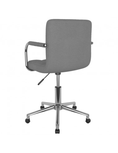 Sedia da Ufficio Girevole Grigio Chiaro in Tessuto