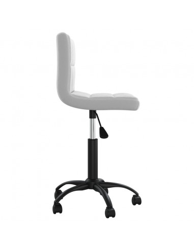 Sedia da Ufficio Girevole Grigio Chiaro in Velluto