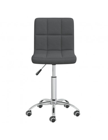 Sedia da Ufficio Girevole Grigio Scuro in Tessuto