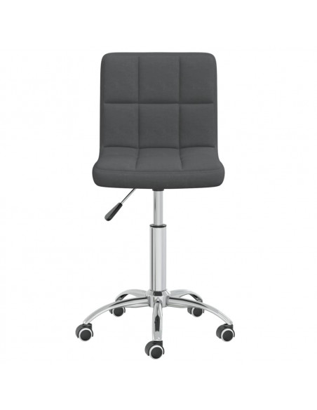 Sedia da Ufficio Girevole Grigio Scuro in Tessuto