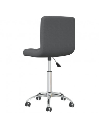 Sedia da Ufficio Girevole Grigio Scuro in Tessuto