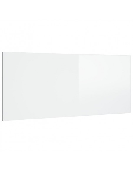 Testiera per Letto Bianco Lucido 200x1,5x80cm Legno Multistrato