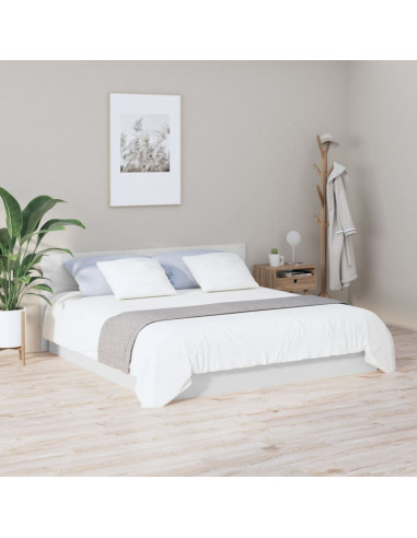 Testiera per Letto Bianco Lucido 200x1,5x80cm Legno Multistrato