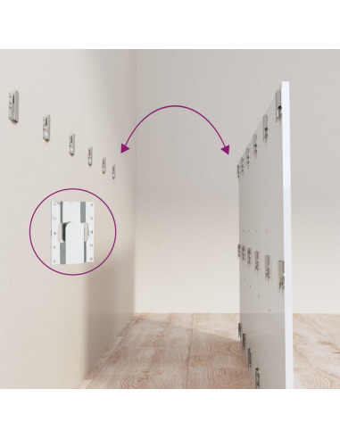 Testiera per Letto Bianco Lucido 200x1,5x80cm Legno Multistrato