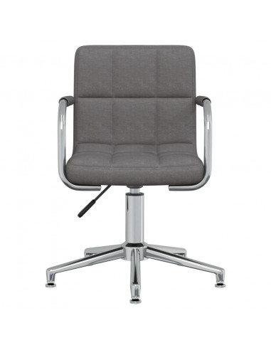 Sedia da Ufficio Girevole Grigio Scuro in Tessuto