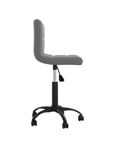 Sedia da Ufficio Girevole Grigio Scuro in Velluto