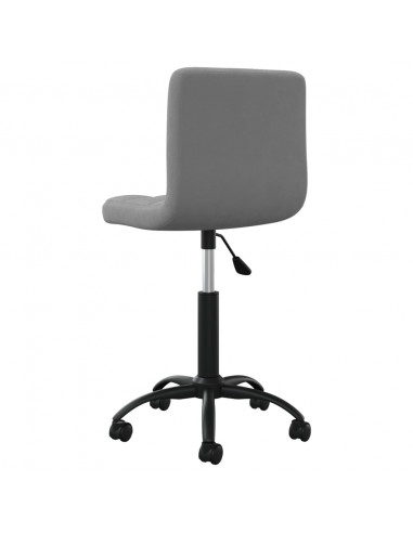 Sedia da Ufficio Girevole Grigio Scuro in Velluto