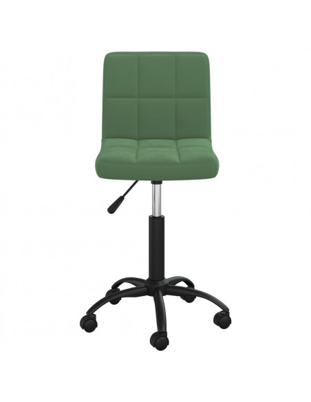 Sedia da Ufficio Girevole Verde Scuro in Velluto