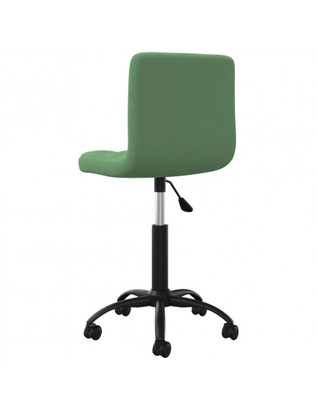 Sedia da Ufficio Girevole Verde Scuro in Velluto