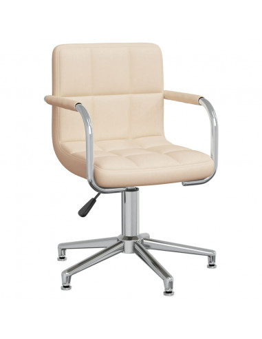 Sedia Girevole da Ufficio Crema in Tessuto