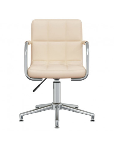 Sedia Girevole da Ufficio Crema in Tessuto