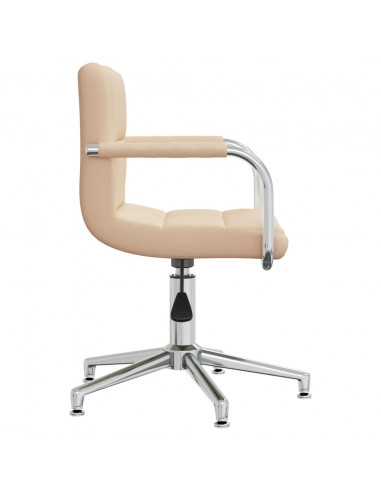 Sedia Girevole da Ufficio Crema in Tessuto