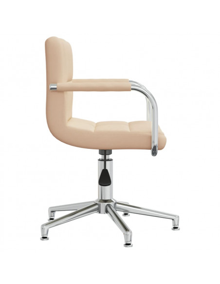 Sedia Girevole da Ufficio Crema in Tessuto