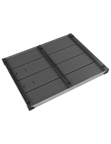 Piatto Doccia da Esterni in WPC e Acciaio Inox 80x62 cm Grigio