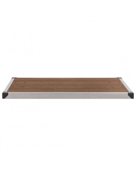 Piatto Doccia da Esterni in Acciaio Inox WPC 110x62 cm Marrone